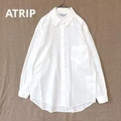 ATRIP アトリップ／ブラウス シャツ 長袖 シンプル 無地 コットン 白のサムネイル
