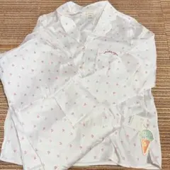 新品　美品　ジェラートピケ　サテンパジャマ　ハート柄　上下　セットアップ