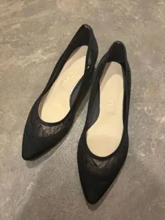 Le Talon ブラック レース パンプスのサムネイル