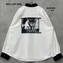 【新品未使用】RED CAP GIRL ホワイト フォトプリント長袖シャツ M寸