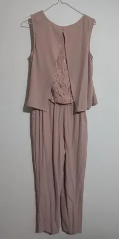 コンビネゾン オールインワン セットアップ バックレース