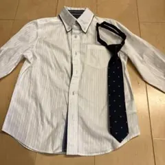 COMME CA ISM 長袖シャツ 120 青ネクタイ付き