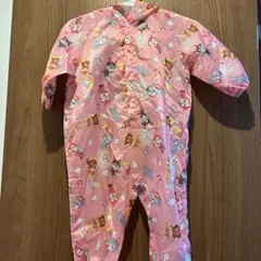 アンパンマン ベビーレインコート ピンク　雨具　プレイウェア　砂場着