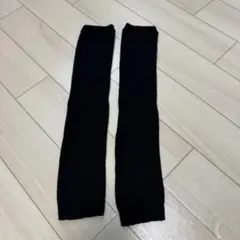 ユニクロ　ヒートテック レッグウォーマー　リブ　ブラック