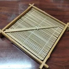 竹製 そばセイロ　井型　竹箸付
