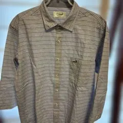 Crocodile 七分袖シャツ ストライプ柄 Lサイズのサムネイル