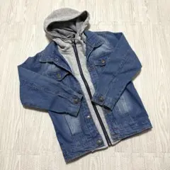 重ね着風　デニムジャケット