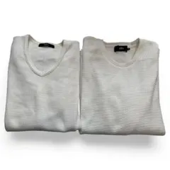 AZUL ワッフル厚手シャツ 白 Lサイズ