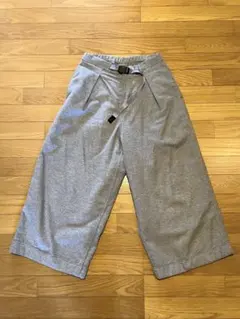 グラミチ　ワイドパンツ　ウール混ポリエステルGRY無地