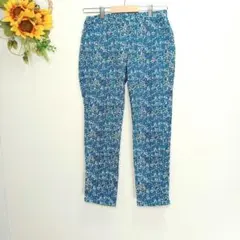 GU 花柄イージーパンツ XLサイズ コットンパンツ　華やか　日常着　総ゴム