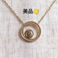 【美品】TOMMY HILFIGER サークルロゴ ネックレス ゴールドのサムネイル