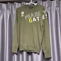 【未使用】PEARLY GATES オリーブ カシミヤ100 セーター lL
