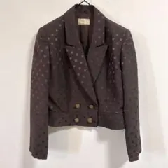 atelierアトリエ創彩 ドット柄 セットアップ ジャケット スカート レトロ