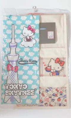 HELLO KITTY 東京スカイツリー 3段&4ポケット壁掛け収納 2点セット