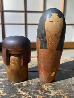 こけし 童女 大中小3点セット 関口三作 - メルカリ