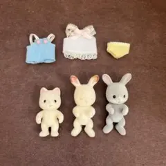 即購入可】シルバニア赤ちゃんサイズ メンカラつなぎ 9色セット