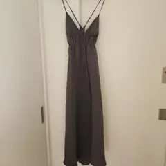 ZARA キャミソールロングワンピース グレー Sサイズ