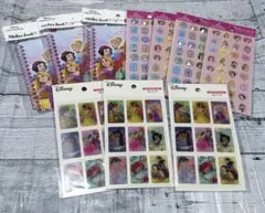 セリア ディズニープリンセス　シール帳、3Dシール 、ストーンシール　A