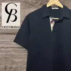 CB クレストブリッジ　ノバチェック　ブラック　ポロシャツ　Burberry