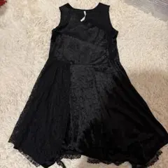 SUNAOKUWAHARA 黒のレース裾付きパーティードレス ドレス