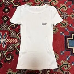 GAP ギャップ　胸ロゴ　リブカットソー　Tシャツ　ホワイト　XXSのサムネイル