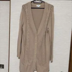 MCGREGOR ベージュ ロングカーディガン L