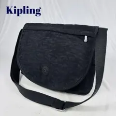 Kipling 　ショルダーバッグ　ブラック 無地　メッセンジャーバッグ 軽量のサムネイル