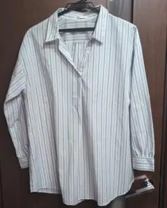 ストライプ 長袖シャツ M
