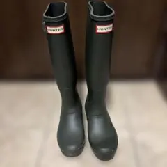 HUNTER ダークグリーン ロングブーツ　レインブーツ