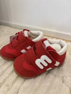 ミキハウス ベビーシューズ 赤 11.5cm 箱付き