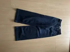 YANUKダークブルー ワイドレッグデニム