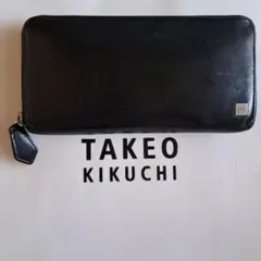 TAKEO KIKUCHI…ロゴプレートつき黒い長財布のサムネイル