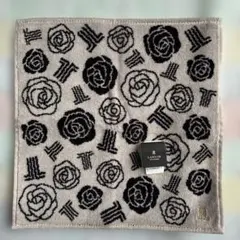LANVIN バラ模様 タオルハンカチ