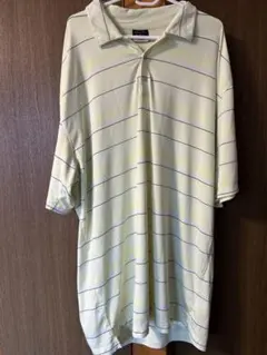 着丈89 NIKE Golf ポロシャツ 2XL ボーダー 希少サイズ B系のサムネイル