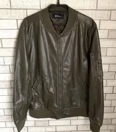 【Real Standard】リブレザージャケット/ Olive brown