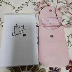 Mary Quant ピンク スマホショルダーバッグ