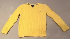 POLO ラルフローレン　キッズ　ニットセーター サイズ6 120サイズ　黄色