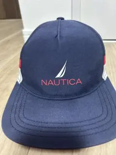 NAUTICA ネイビーキャップ サイドストライプ