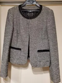 ノーカラーツイードジャケット(エニィファムanyFam)