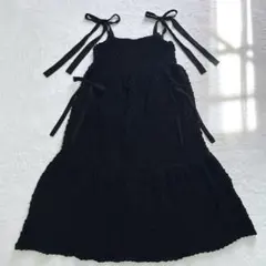 キャンディストリッパー　ティアード キャミ シャーリングリボンワンピース