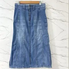 サムシング Vienus Jean パネル切り替え デニムロングスカート Mのサムネイル