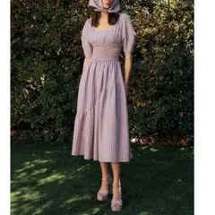 【未使用級】エイミーイストワール ギンガムチェック フレア ワンピース