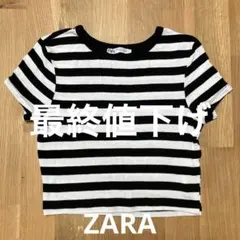 ザラ　ストレッチTシャツ　クロップド丈　M