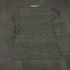 POWER TO THE PEOPLE ブラウン長袖Tシャツ