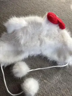 ハローキティスタイルのファーハット ハンドウォーマー