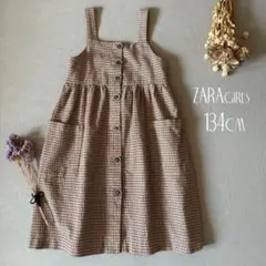 ZARAgirls▸◂ザラキッズ トラッドチェック織ワンピース130
