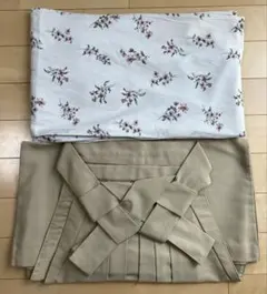 utatane 花柄 2尺袖着物 袴と着物の2点セット　袴セット