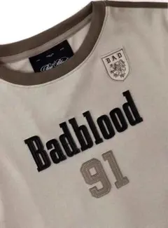【韓国】badblood ダーティゲームTシャツ ライトブラウンのサムネイル