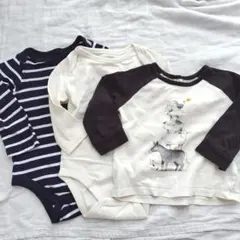 baby gap 長袖ロンパース、Tシャツ 3枚セット