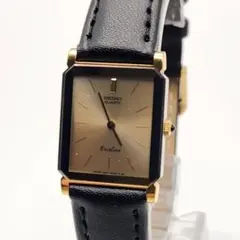 ヴィンテージ SEIKO エクセリーヌ レクタン 稼働品 新品電池